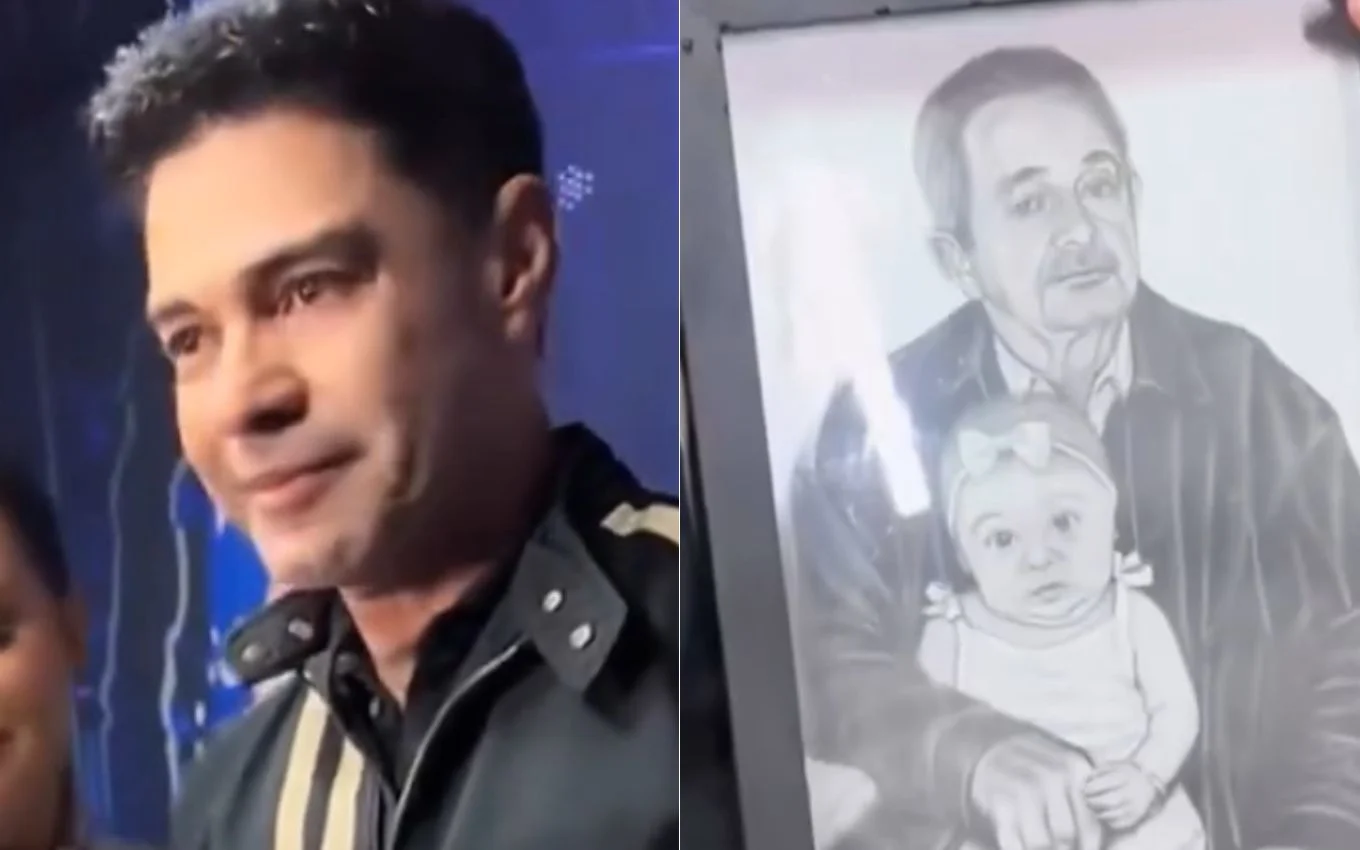 Zezé di Camargo chora compulsivamente em show após receber um desenho de uma fã. Saiba mais 