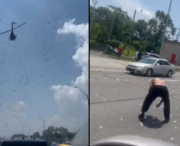 família de empresário morto faz chuva de dólares nos eua (1)