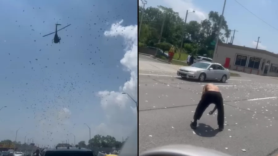 família de empresário morto faz chuva de dólares nos eua (1)