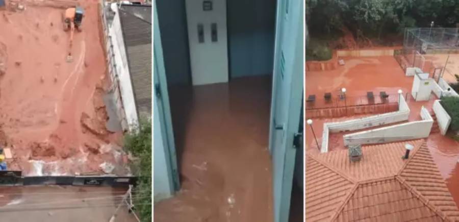 mar de lama em ruas da freguesia