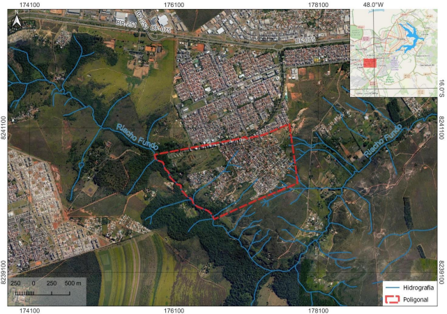 mapa de localizacao do parcelamento arine sucupira