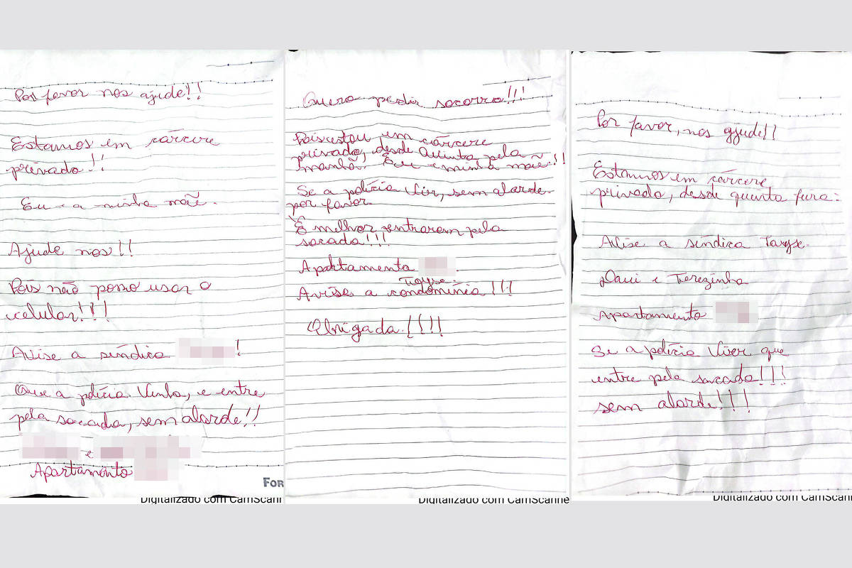 mãe e filha são resgatadas de cativeiro após jogarem bilhetes pedindo socorro no pr