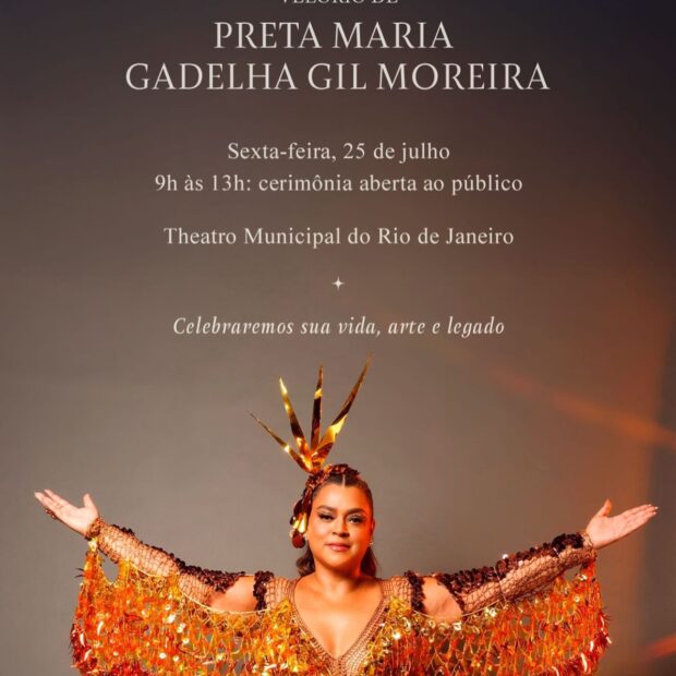 A diva será homenageada com cortejo carnavalesco pelas ruas do Rio, passando pelo circuito que ganhou seu nome. Uma despedida como ela sempre sonhou: com amor, alegria e multidão.