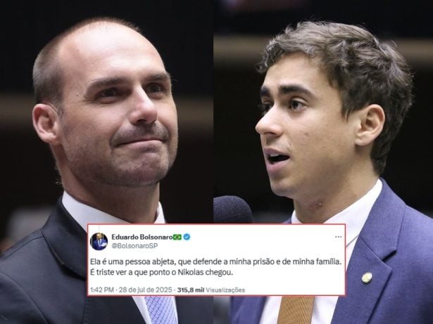 Deputado paulista critica colega mineiro por aproximação com ex-bolsonaristas e falta de apoio à sua cruzada internacional pró-Bolsonaro.