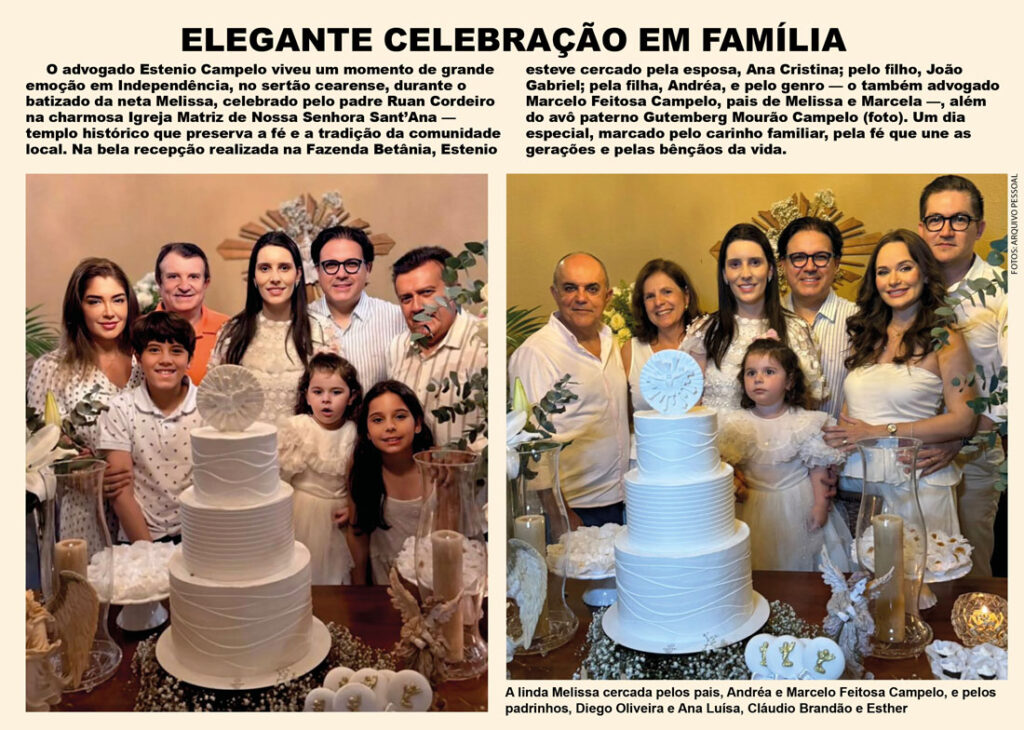 elegante celebração em família