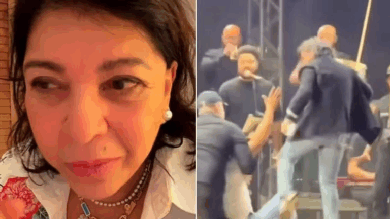 A cantora explica confusão no palco após ser surpreendida por homem durante abraço em fã e diz que vídeo viral mostra apenas um recorte da situação.