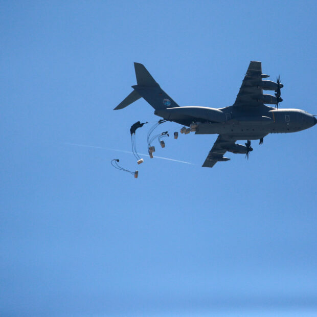 palestinian israel conflict aid airdrop