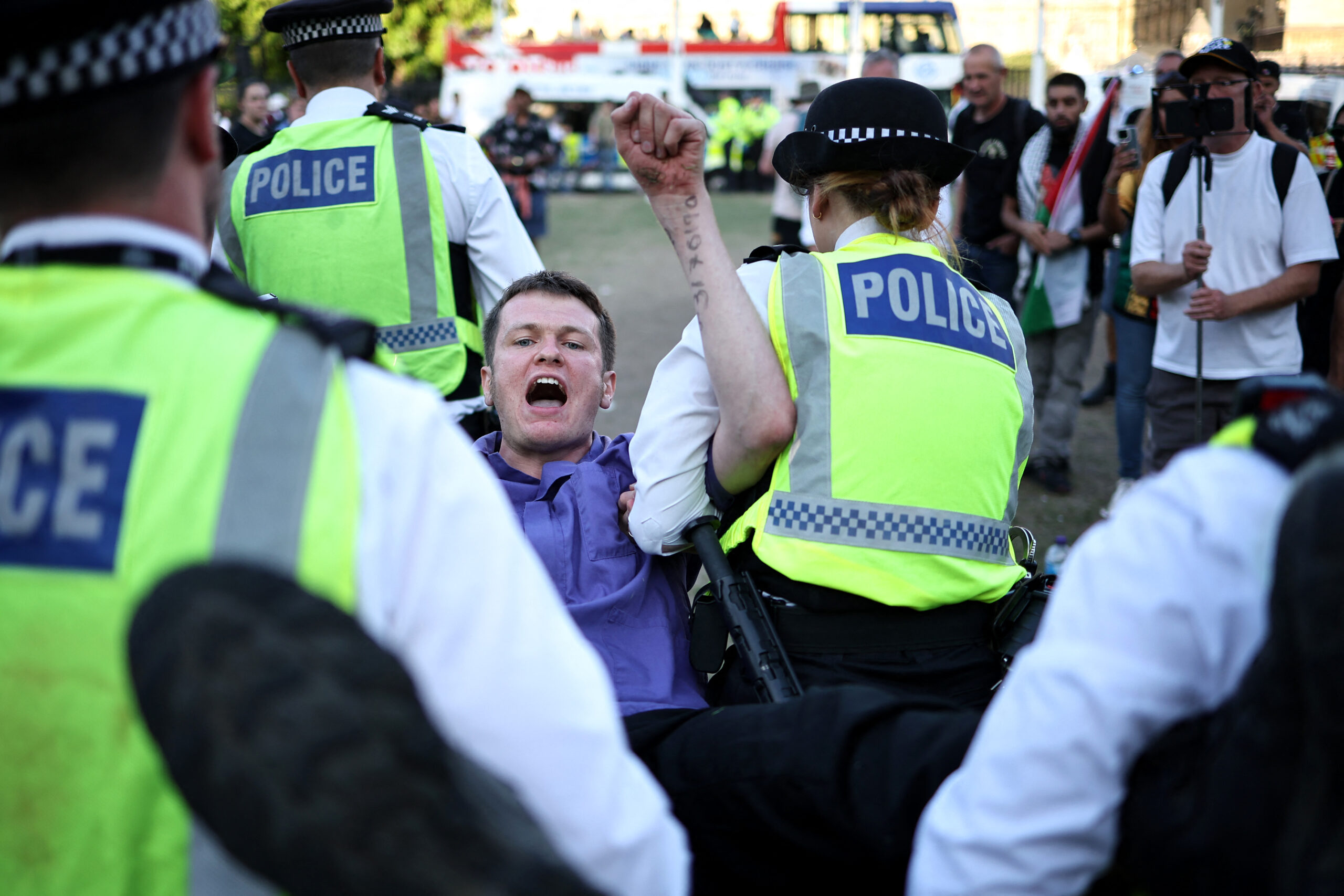 britain politics protest israel palestinian conflict