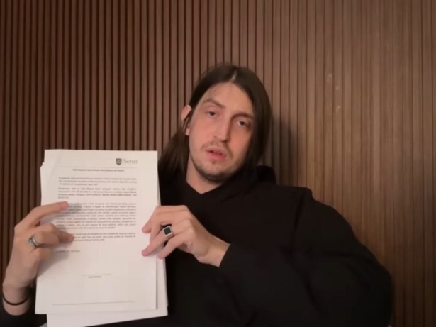 O rei dos reacts mostra que nem todo mundo pode pisar na sua imagem — e com quase 14 milhões de seguidores, não tem como ignorar