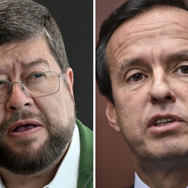 Foto Aizar Raldes and Mandel Ngan / AFP / Samuel Doria Medina, à esquerda, e Jorge Quiroga aparecem como os principais candidatos na corrida pela presidência da Bolívia