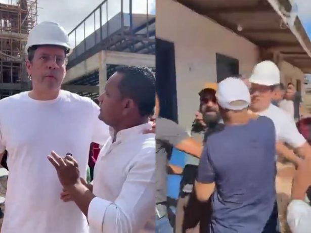 Enquanto a população espera leitos, o mandatário distribui “mata-leão” em jornalista e transforma inspeção em ringue político.