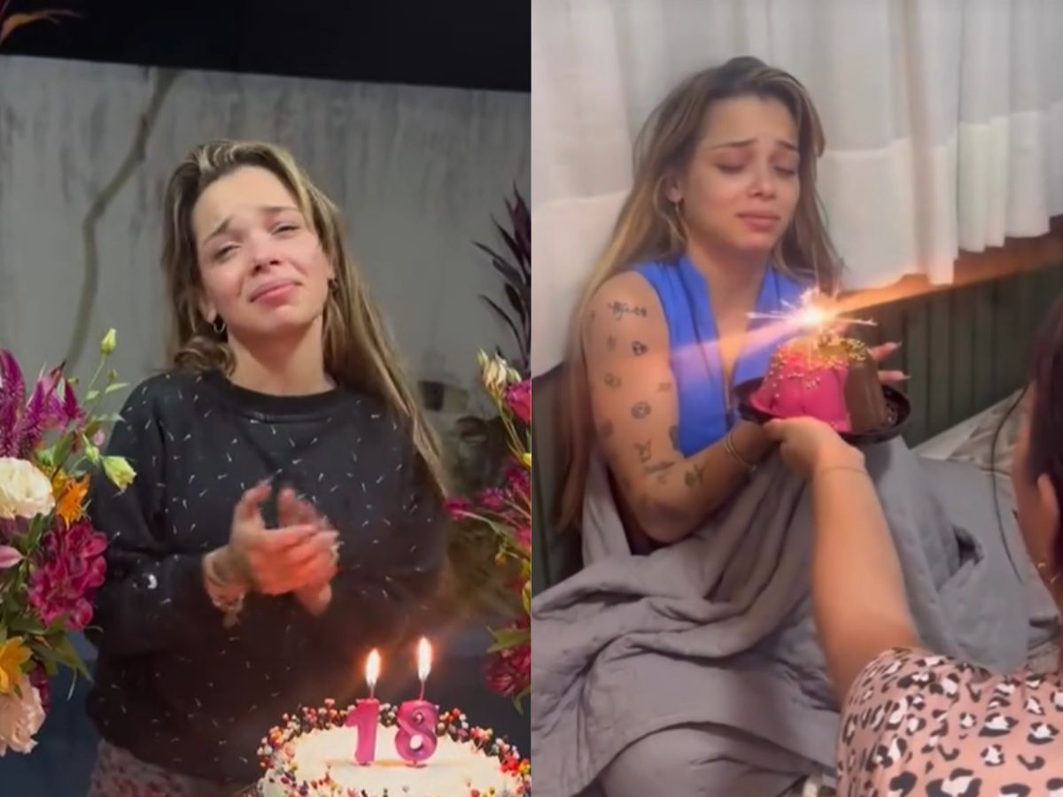 A festa que deveria marcar a chegada à vida adulta virou desabafo emocionado da influenciadora, que lamentou não ter o namorado ao lado.