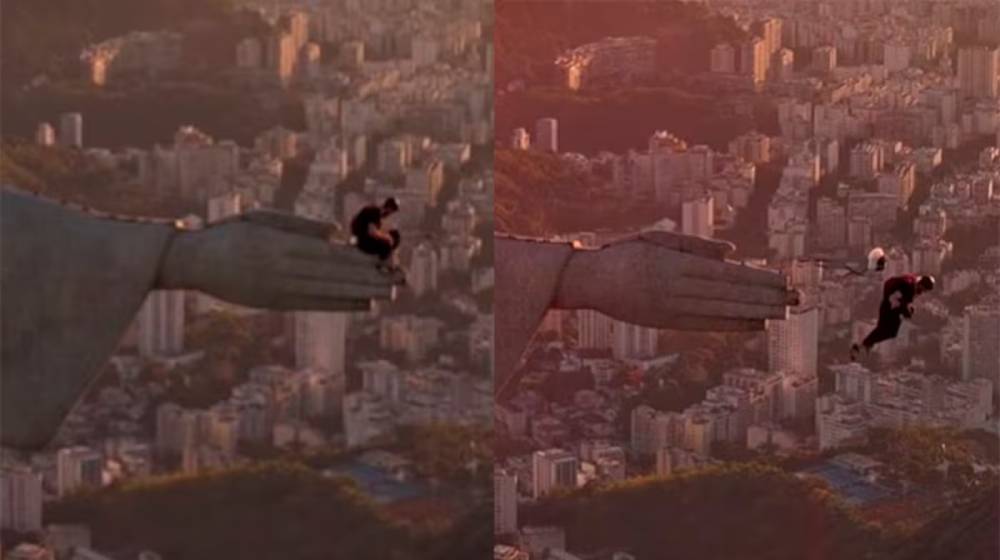 homem é flagrado saltando cristo redentor
