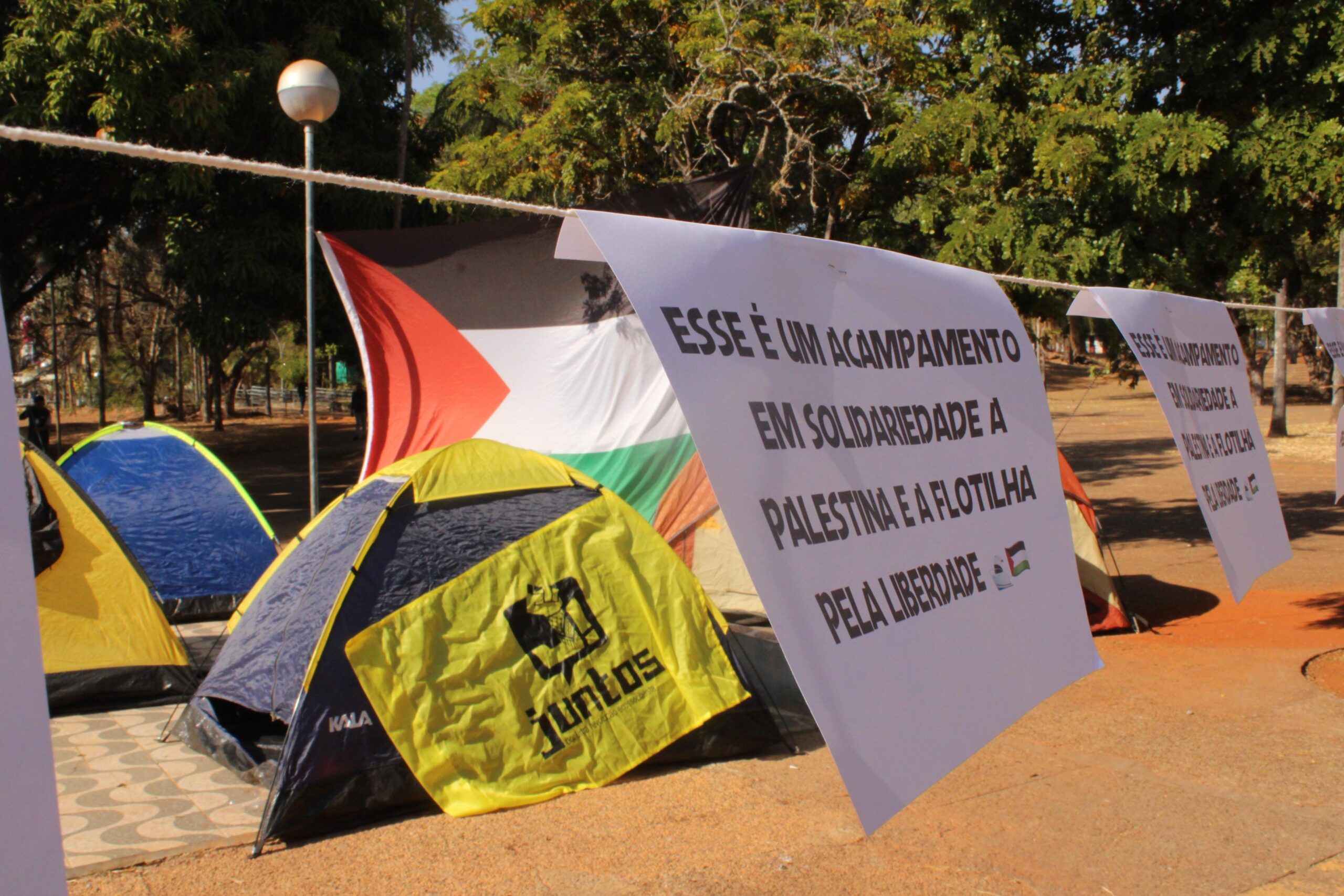 Acampamento pró Palestina na UnB