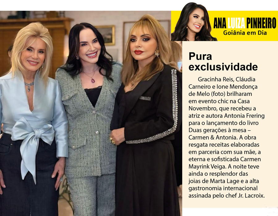 gracinha reis, cláudia carneiro e ione mendonça de melo