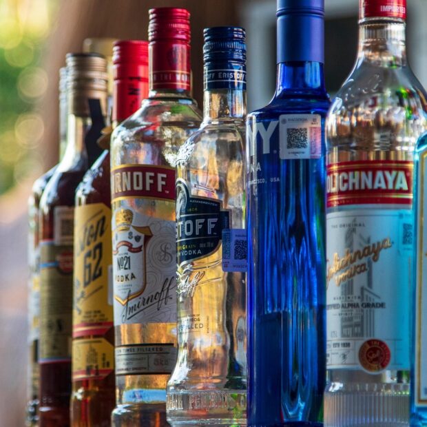 garrafas de vodka