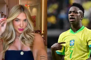 Modelo brasileira expõe conversas íntimas com Vini Jr. em meio ao affair com Virginia.