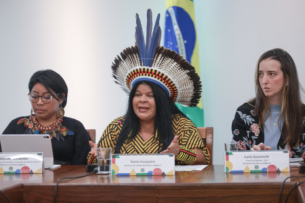 ministra sonia guajajara café com jornalistas.