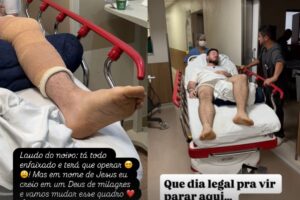 Mesmo após acidente e internação, o “Primo Rico” não perdeu o rebolado durante a semana de votos matrimoniais com Maíra Cardi.