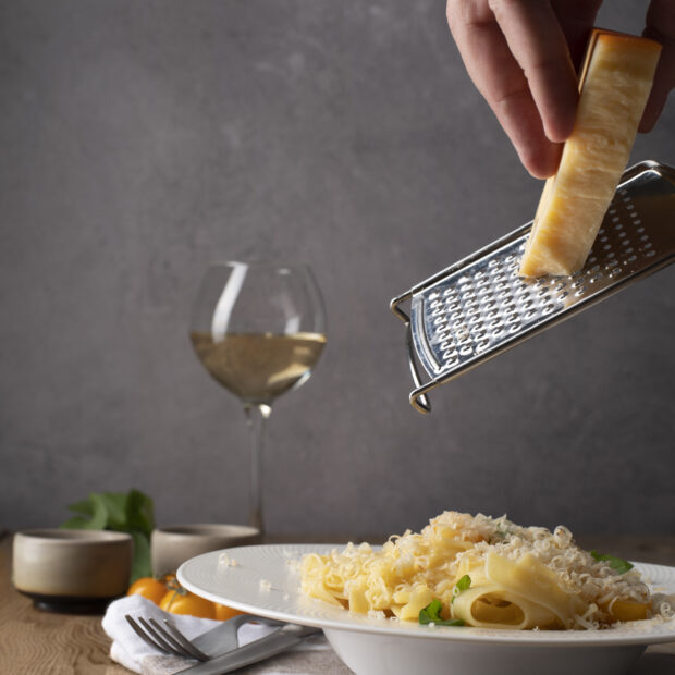 prato com delicioso prato de massa italiana