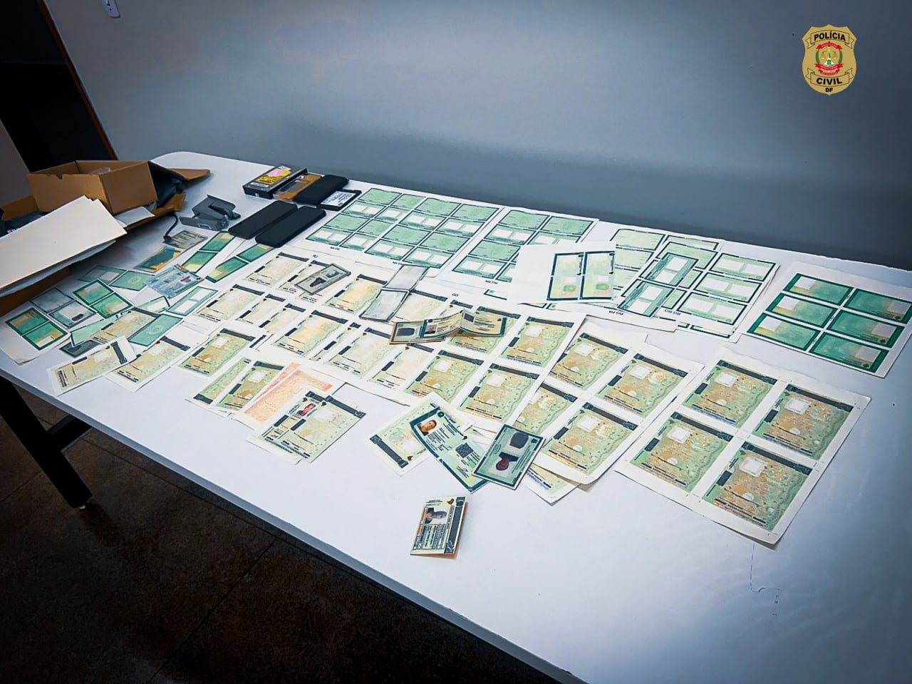 PCDF prende falsificador em Águas Lindas com dezenas de documentos e materiais para produção de identidades falsas