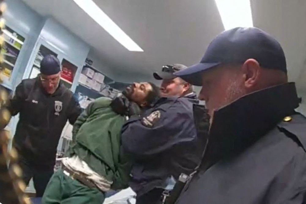 'shocking' videos show inmate beaten by guards near new york before his death