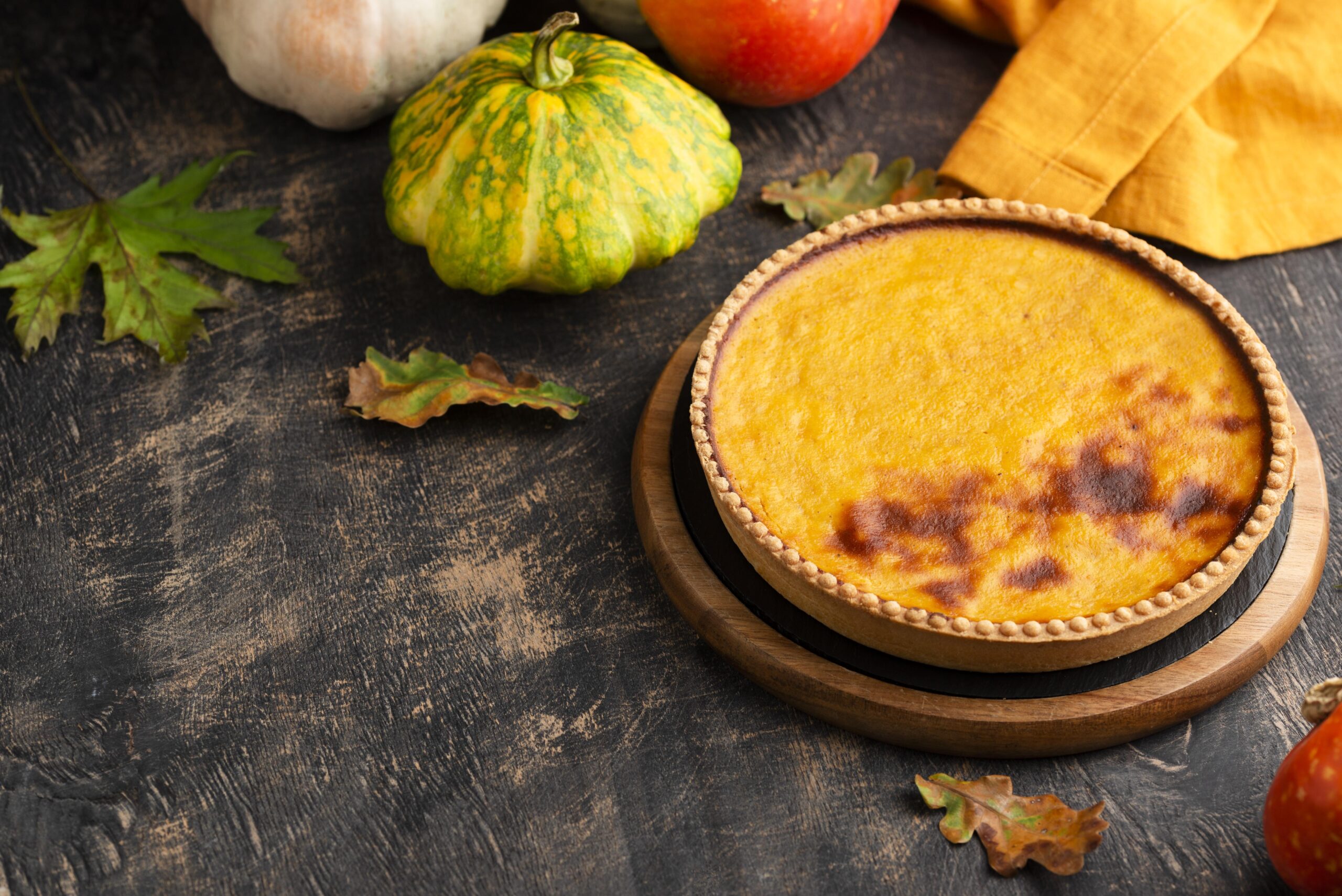 arranjo de refeicao dia de acao de gracas com espaco de copia