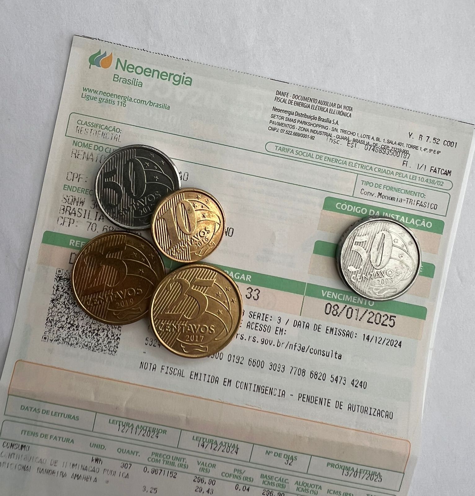 neoenergia conta luz tarifa