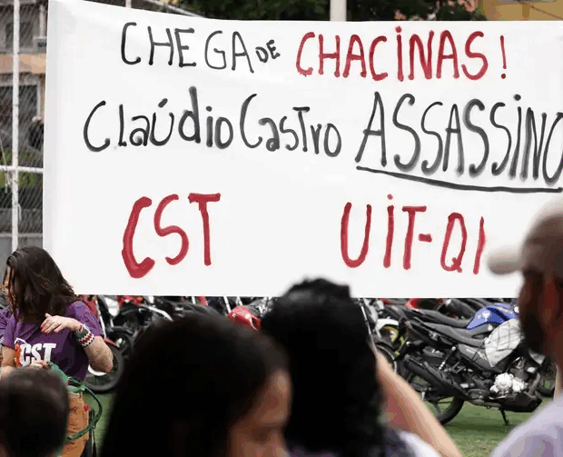 manifestação de repúdio à operação contenção