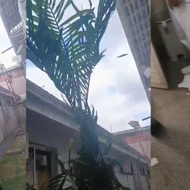 voo rasante de helicóptero militar em belém destelha casa e quebra vidraça de ubs