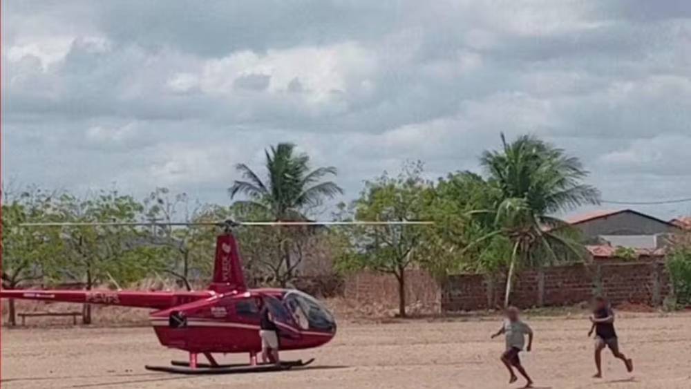passageiros de helicóptero são assaltados