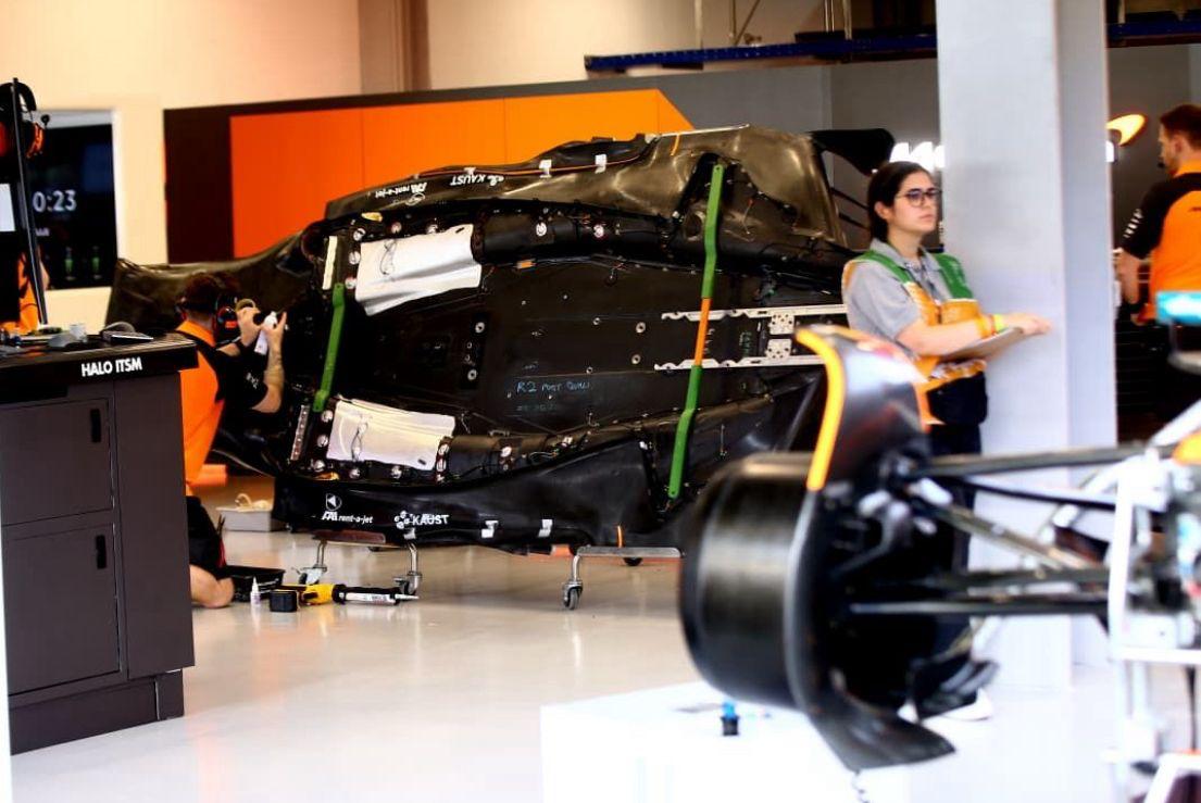 prancha que eliminou mclarens no gp de las vegas surgiu como medida de segurança em 1994, após acidente que vitimou ayrton senna (foto   alex farias : photogp)