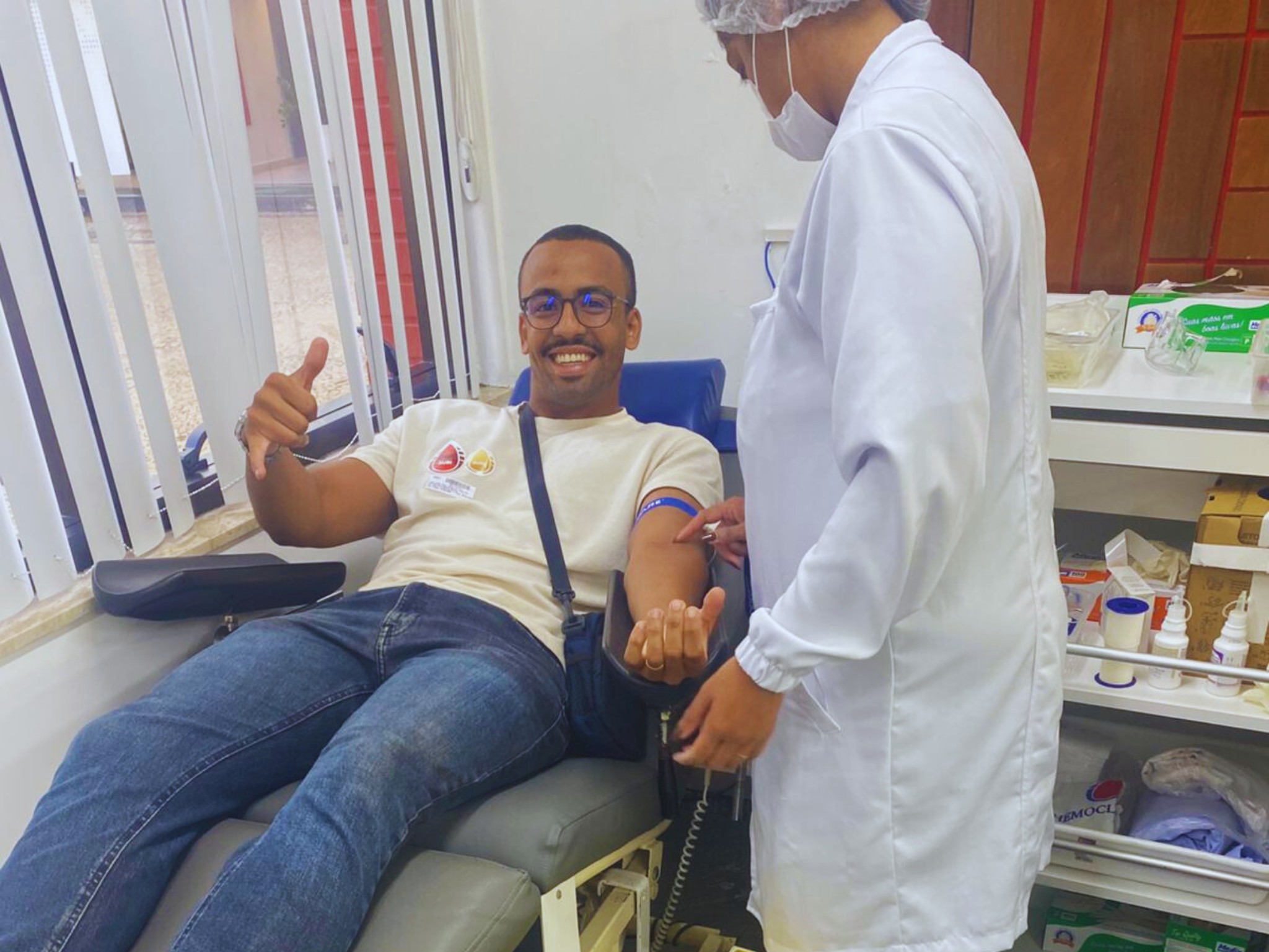 24.11. doação de sangue, iges df. luan cruz doador voluntário