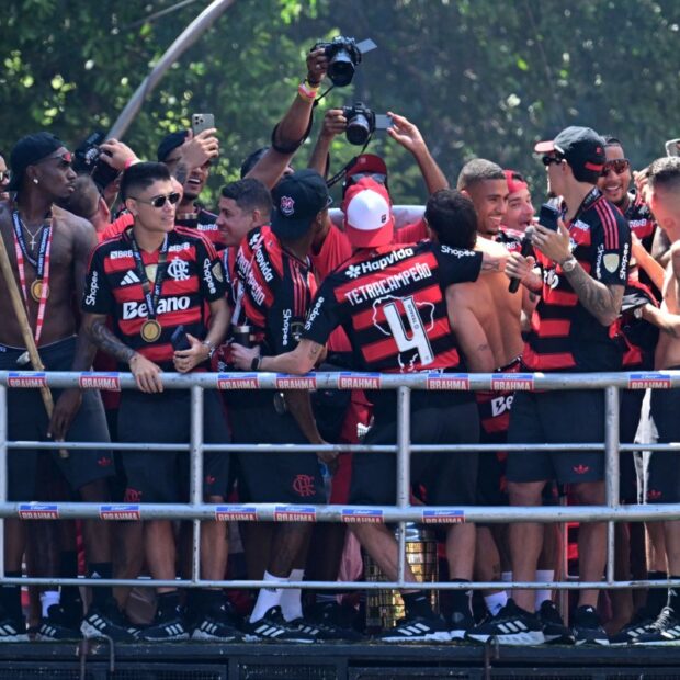 fbl libertadores flamengo celebration