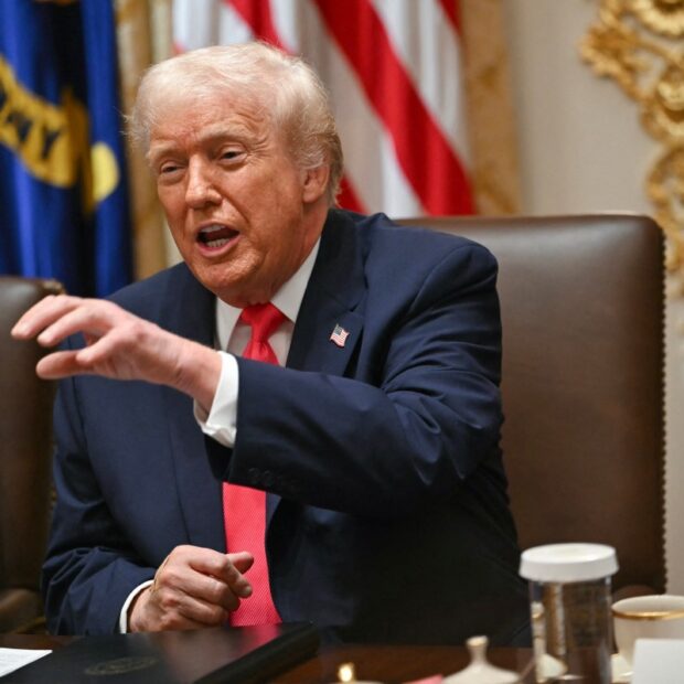 president donald trump participates in a cabinet meeting