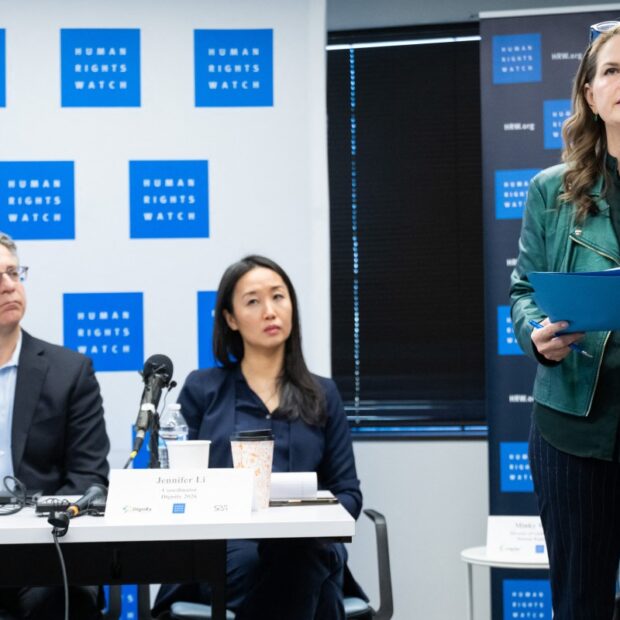 human rights watch holds presser to present its new reporting on immigration enforcement ahead of world cup 2026 in the us