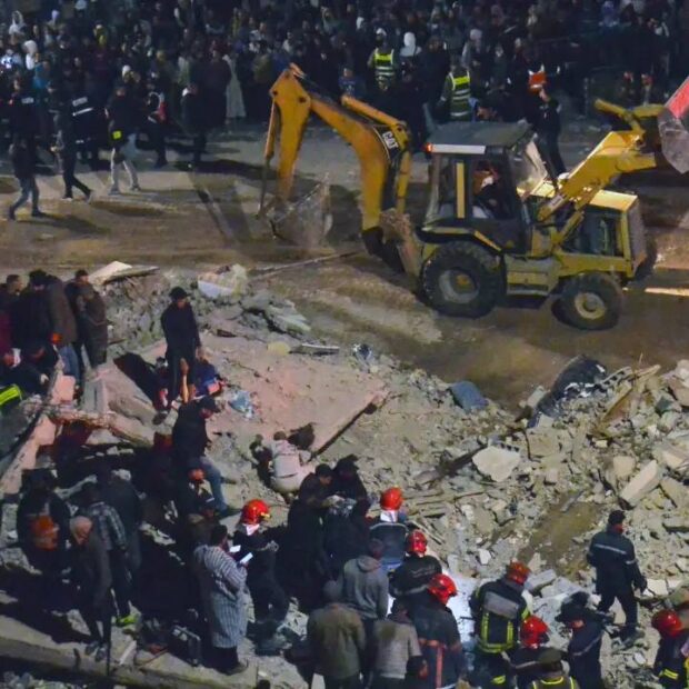 desabamento de prédio no marrocos