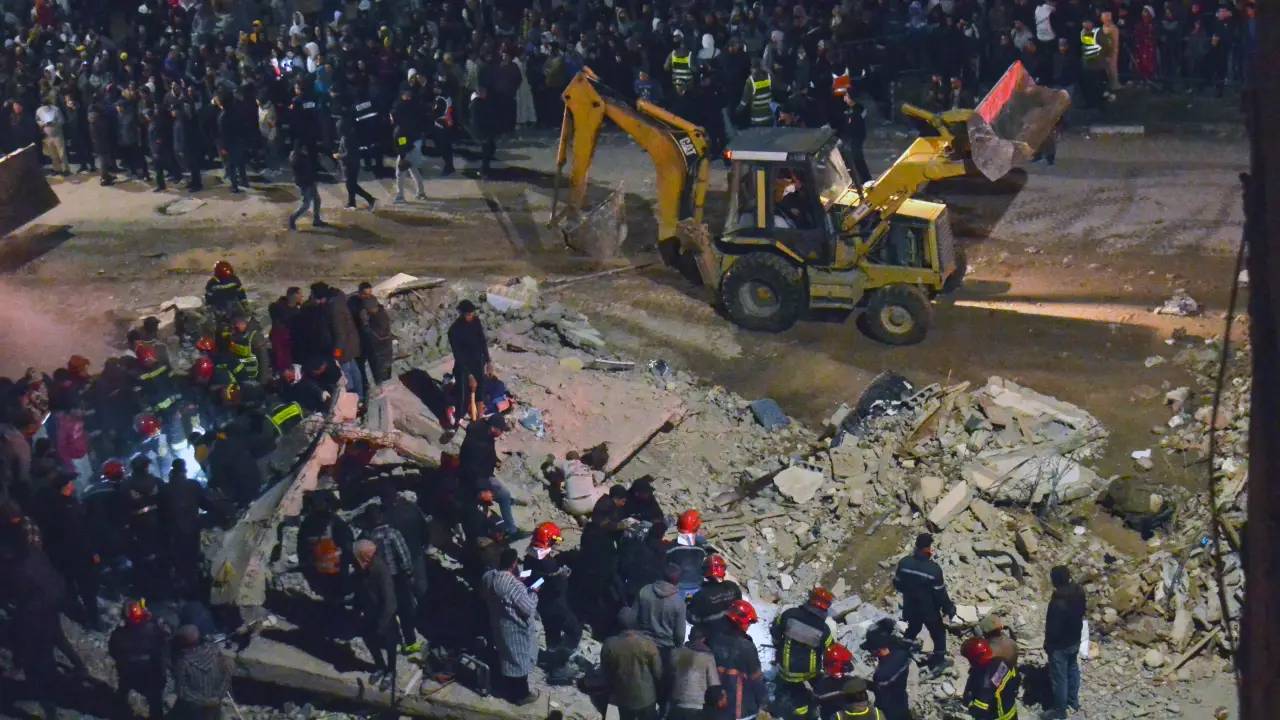 desabamento de prédio no marrocos