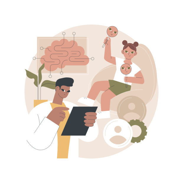 social emotional development abstract concept vector illustration.