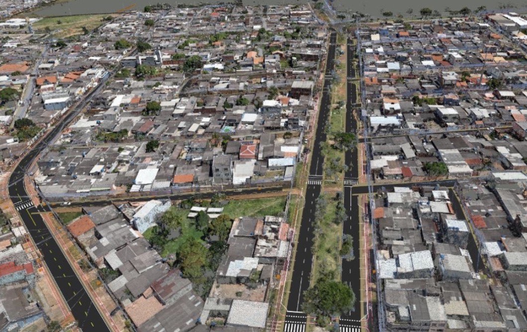 projeto de infraestrutura do pôr do sol