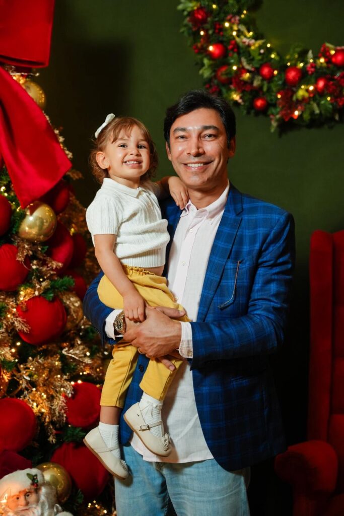 Luciano Ribeiro Neto e a filha