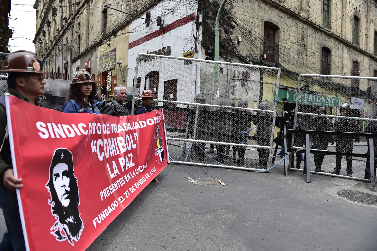 bolivia mining fuel subsidy protest