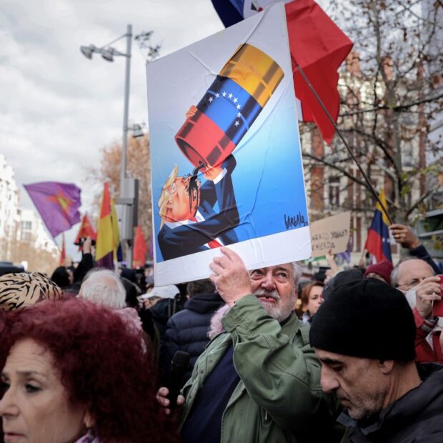 spain venezuela us conflict protest