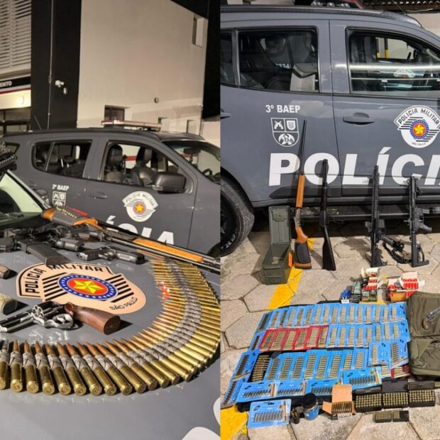 Homem é preso com arsenal de guerra em pousada de Caraguatatuba, no litoral de SP