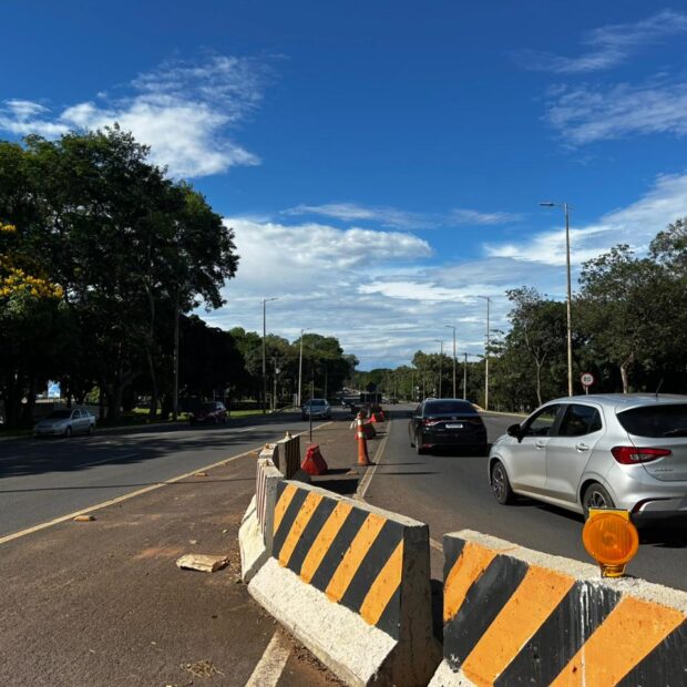 obras no eixão norte elevam alerta de acidentes créditos daniel xavier jornal de brasília