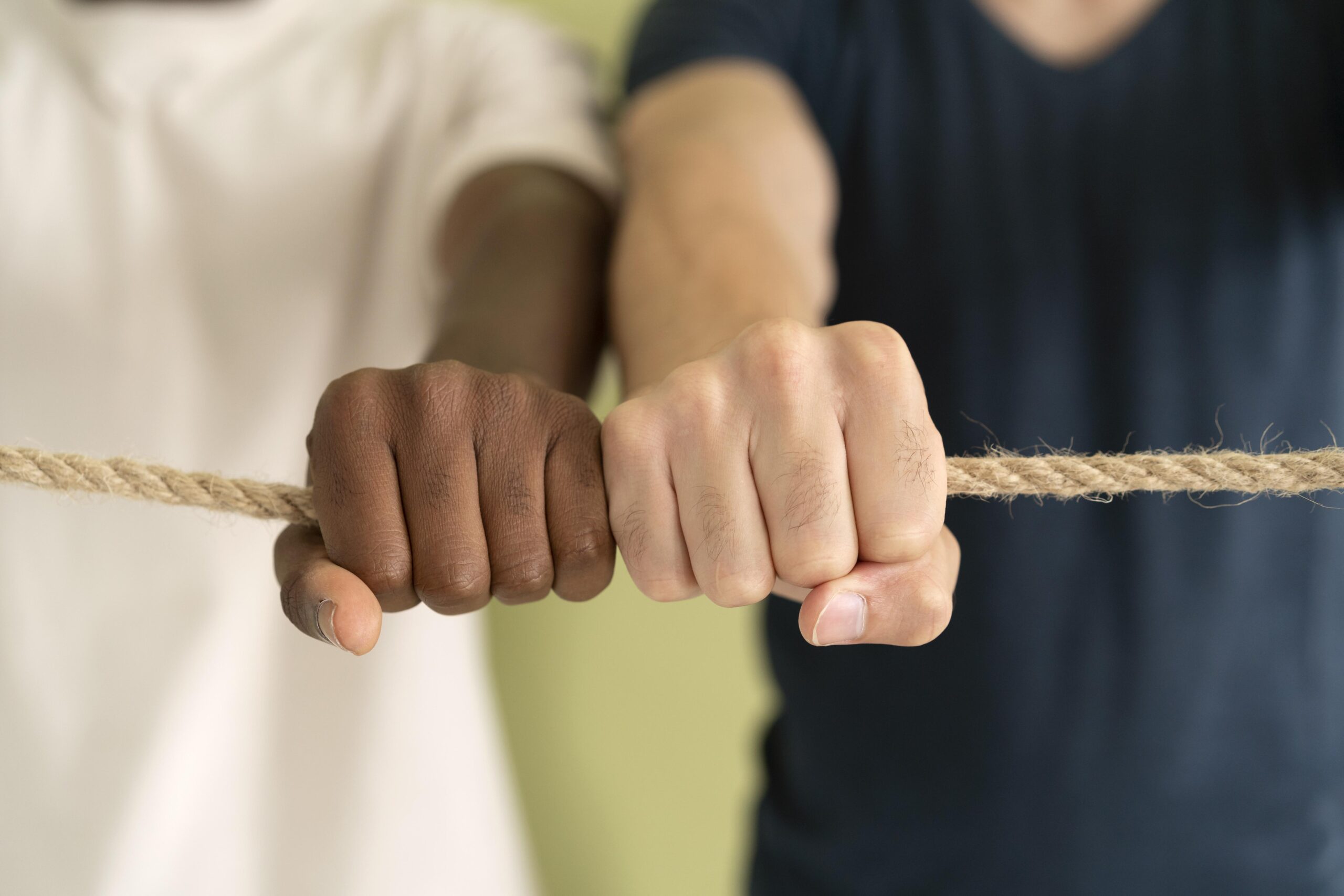 close up people connecting through hands