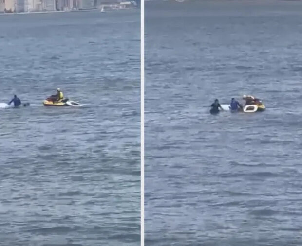 piloto é resgatado vivo após paramotor cair no mar no litoral de sp