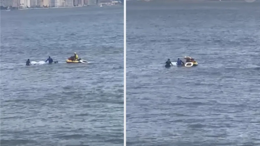 piloto é resgatado vivo após paramotor cair no mar no litoral de sp