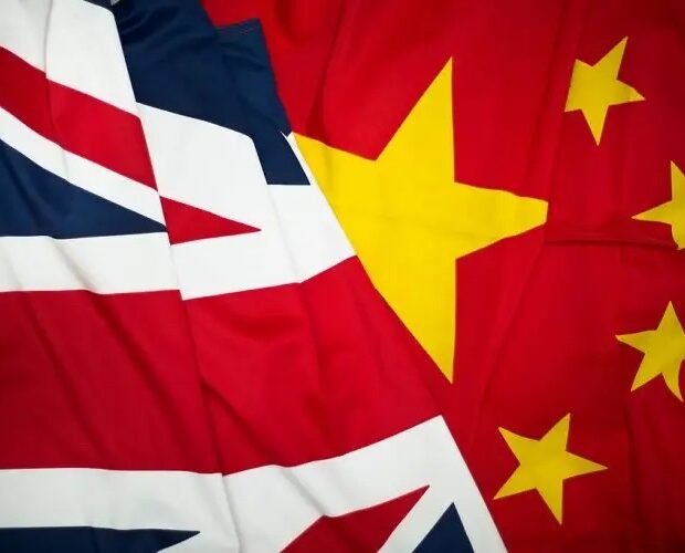 Bandeira Reino Unido e China