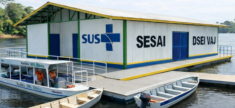 estrutura para transporte fluvial